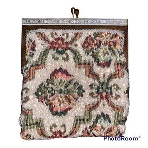Vintage Safram Beaded Tapestry Bag Purse Clutch
